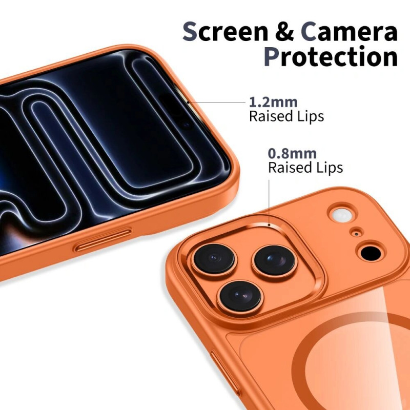 Tech-Protect MagMat MagSafe dėklas Apple iPhone 17 Pro, kosminis oranžinis/skaidrus, THP4752