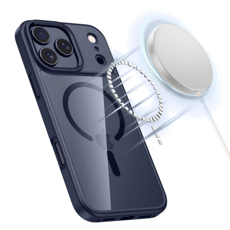 Tech-Protect MagMat MagSafe dėklas Apple iPhone 17 Pro, tamsiai mėlynas/skaidrus