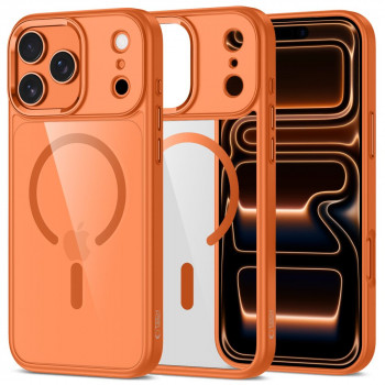 Tech-Protect MagMat MagSafe dėklas Apple iPhone 17 Pro Max, kosminis oranžinis/skaidrus