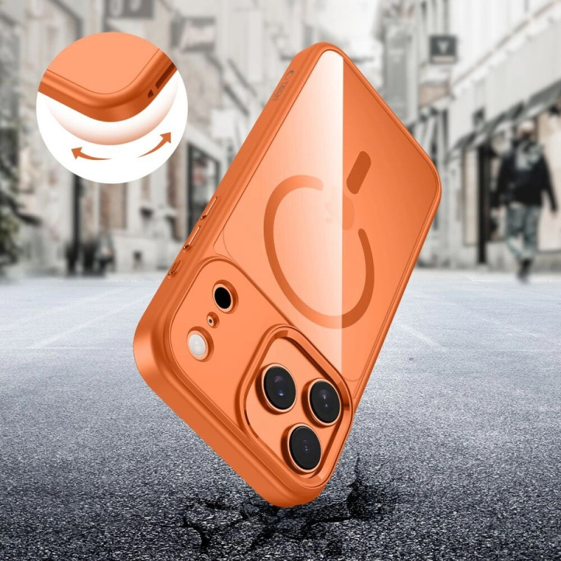 Tech-Protect MagMat MagSafe dėklas Apple iPhone 17 Pro Max, kosminis oranžinis/skaidrus