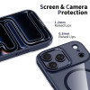 Tech-Protect MagMat MagSafe dėklas Apple iPhone 17 Pro Max, tamsiai mėlynas/skaidrus