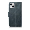 iCarer Oil Wax Wallet Case 2in1 odinis atverčiamas dėklas, skirtas iPhone 14 Plus, Anti-RFID, mėlynas (WMI14220723-BU)