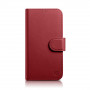 iCarer Wallet Case 2in1 odinis atverčiamas dėklas, skirtas iPhone 14 Plus, Anti-RFID, raudonas (WMI14220727-RD)