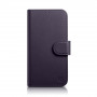 iCarer Wallet Case 2in1 odinis atverčiamas dėklas, skirtas iPhone 14 Plus, Anti-RFID, tamsiai violetinis (WMI14220727-DP)