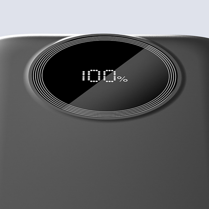 Dudao K13 10000 mAh išorinė baterija su integruotu kabeliu, juoda