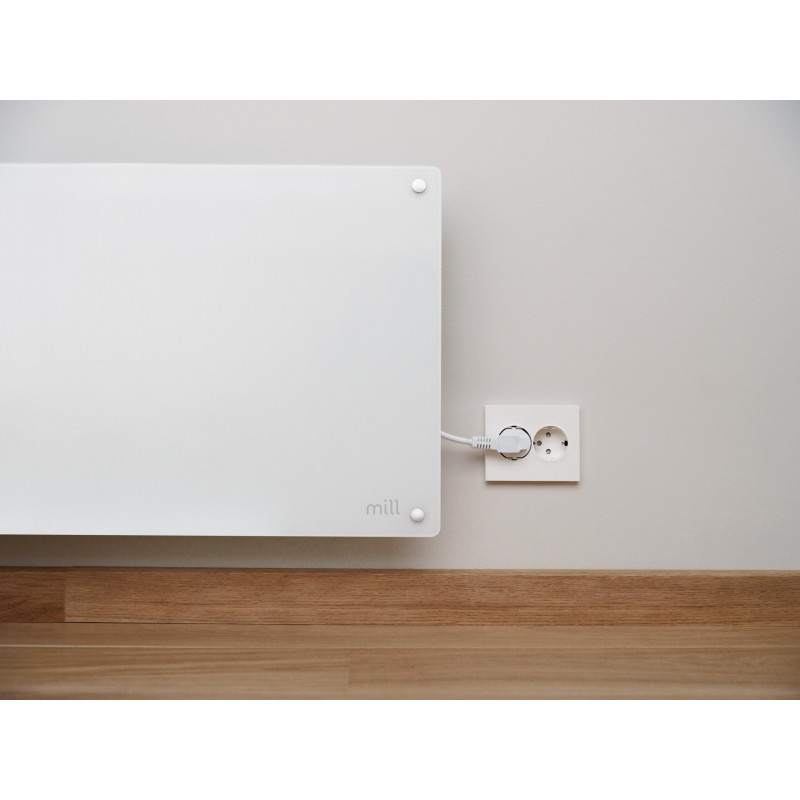 Mill Glass Smart WiFi Gen. 4 GL400WIFI4 plokštelinis šildytuvas, 400 W, baltas, IPX4