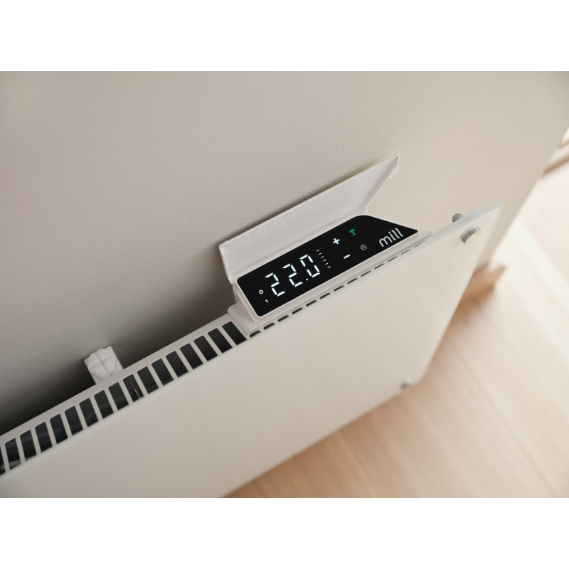 Mill Glass Smart WiFi plokštelinis šildytuvas Gen. 4 GL1300WIFI4, 1300 W, baltas