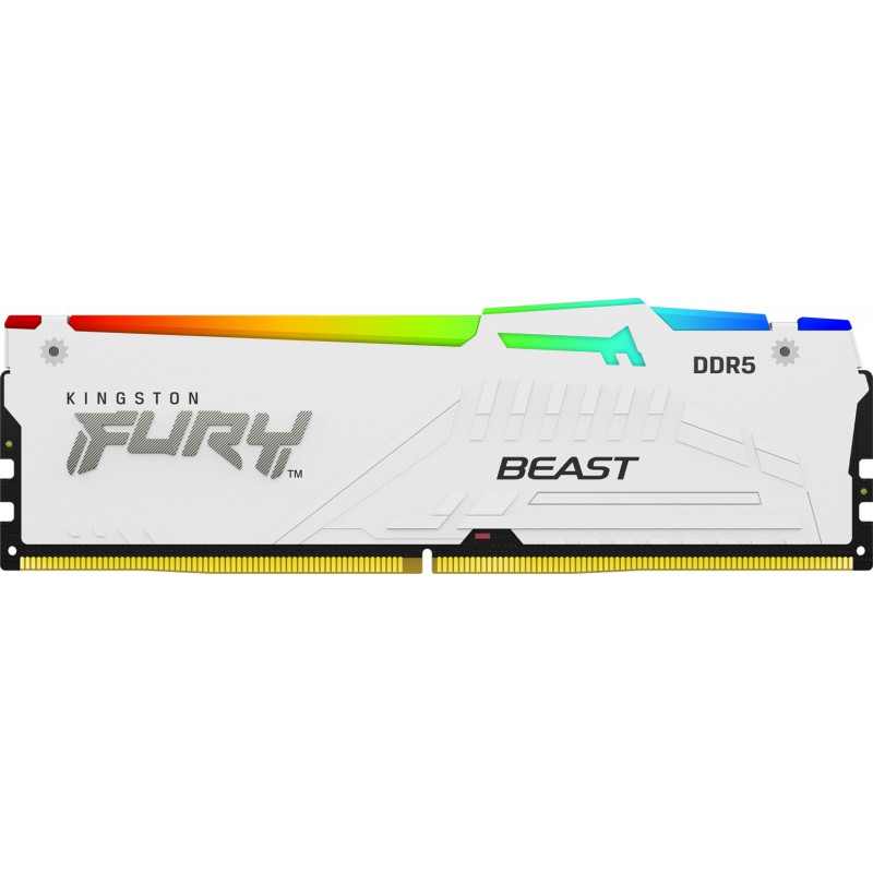 Kingston FURY Beast 16 GB DDR5-5600 CL40 DIMM atminties modulis, RGB, baltas, KF556C40BWA-16