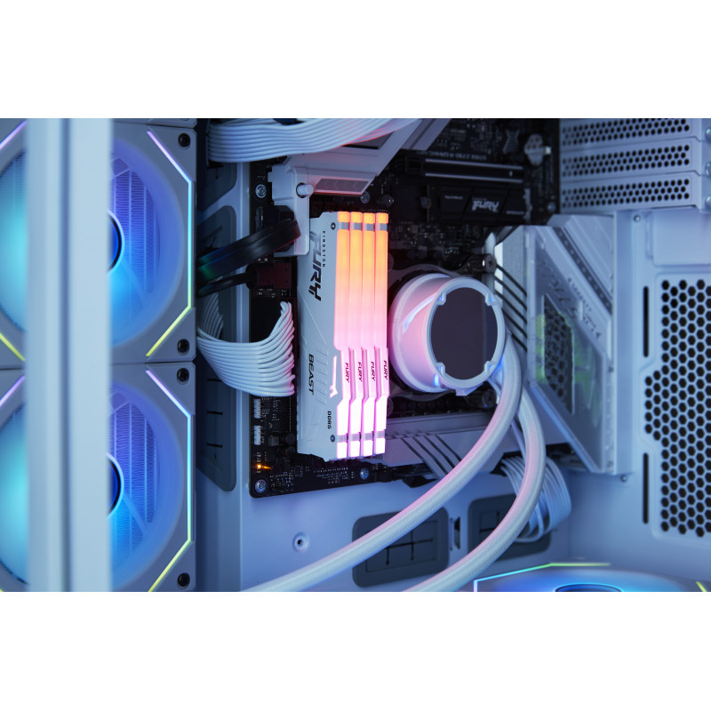 Kingston FURY Beast 16 GB DDR5-5600 CL40 DIMM atminties modulis, RGB, baltas, KF556C40BWA-16