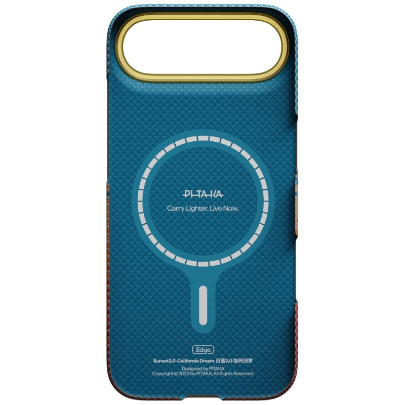 PITAKA Edge Case California Dream 01 dėklas Apple iPhone Air, saulėlydis