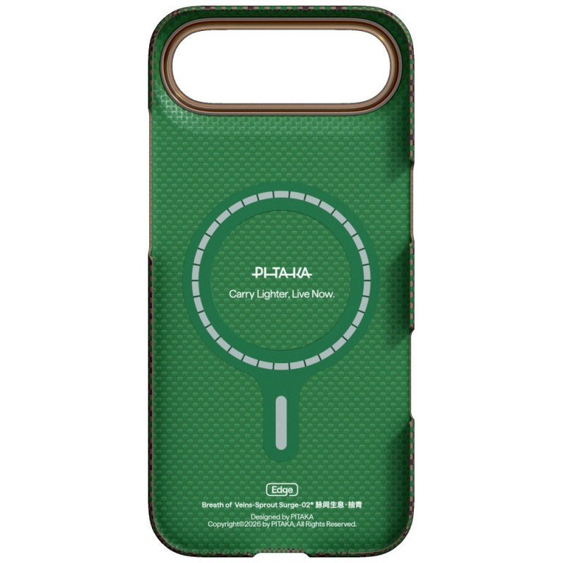 PITAKA Edge Case Breath of Veins dėklas Apple iPhone Air, sprout surge