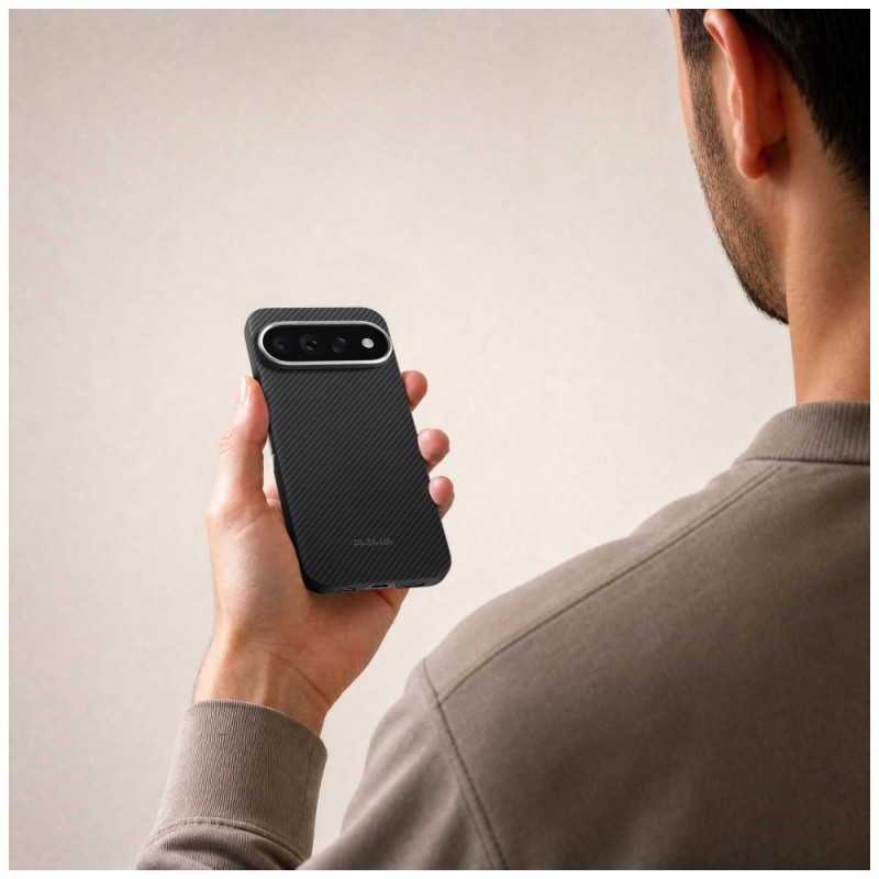 PITAKA Edge Case dėklas Google Pixel 11 Pro XL, juodai pilkas