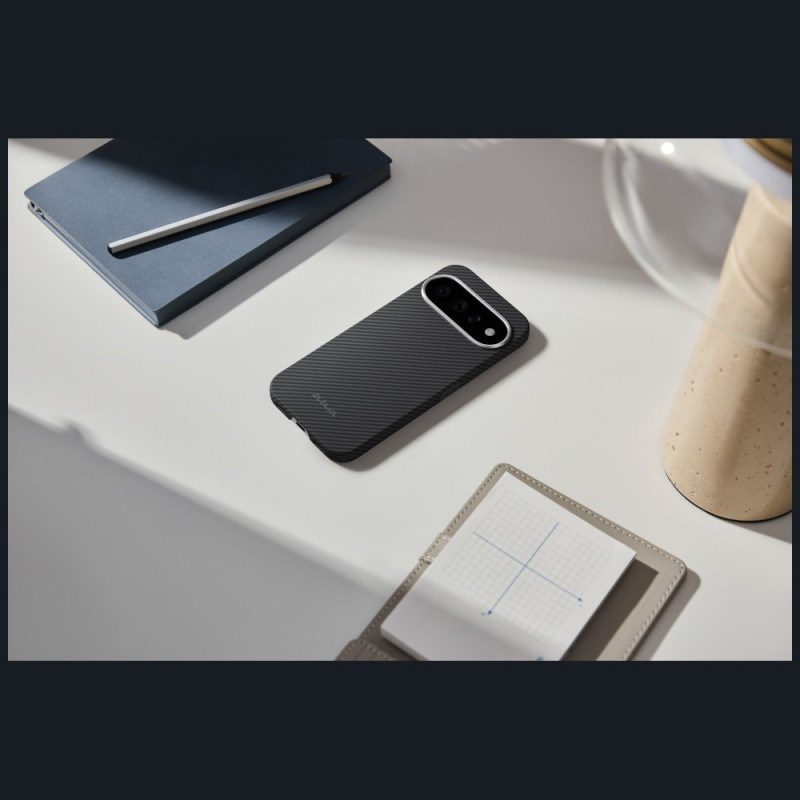 PITAKA Edge Case dėklas Google Pixel 11, juodai pilkas