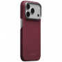 PITAKA Edge Case Argyle MagSafe dėklas Apple iPhone 18 Pro / 17 Pro, bordo spalvos