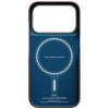 PITAKA Edge Case Argyle MagSafe dėklas Apple iPhone 18 Pro / 17 Pro, bordo spalvos