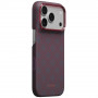 PITAKA Edge Case Argyle MagSafe dėklas Apple iPhone 18 Pro / 17 Pro, mėlynai raudonas