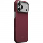 PITAKA Edge Case Argyle MagSafe dėklas Apple iPhone 18 Pro Max / 17 Pro Max, bordo spalvos
