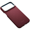 PITAKA Edge Case Argyle MagSafe dėklas Apple iPhone 18 Pro Max / 17 Pro Max, bordo spalvos