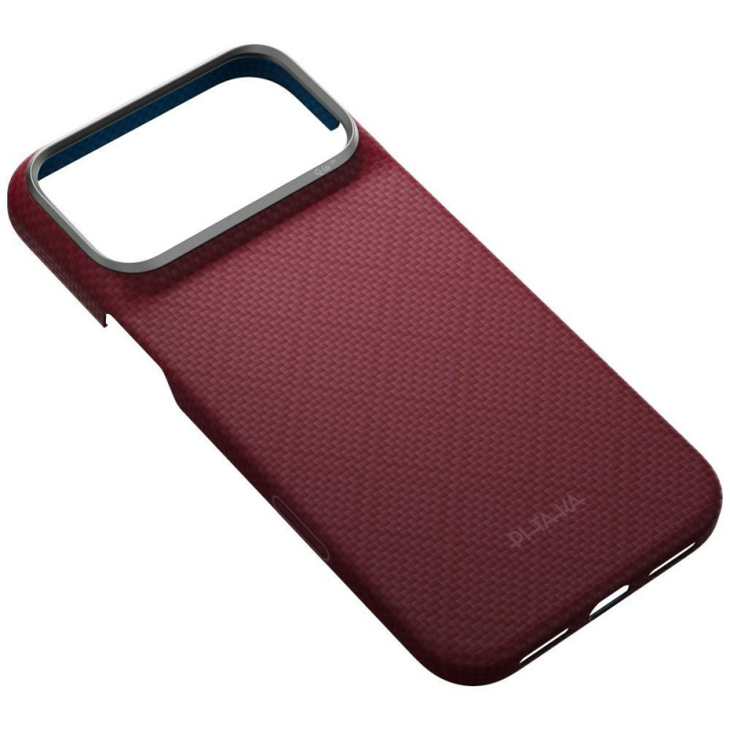 PITAKA Edge Case Argyle MagSafe dėklas Apple iPhone 18 Pro Max / 17 Pro Max, bordo spalvos