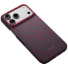 PITAKA Edge Case Argyle MagSafe dėklas Apple iPhone 18 Pro Max / 17 Pro Max, mėlynai raudonas