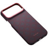 PITAKA Edge Case Argyle MagSafe dėklas Apple iPhone 18 Pro Max / 17 Pro Max, mėlynai raudonas