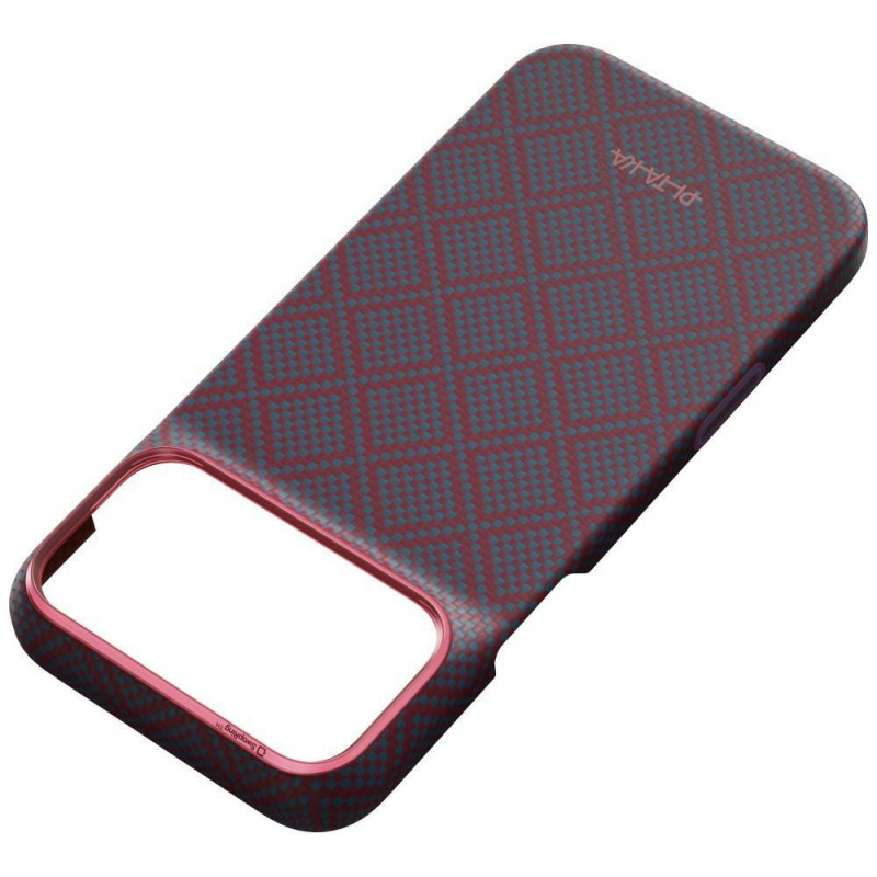 PITAKA Edge Case Argyle MagSafe dėklas Apple iPhone 18 Pro Max / 17 Pro Max, mėlynai raudonas