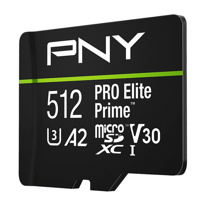 PNY PRO Elite Prime microSDXC atminties kortelė 512 GB, UHS-I, Class 10, U3, V30, P-SDU512V32200PEP-GE