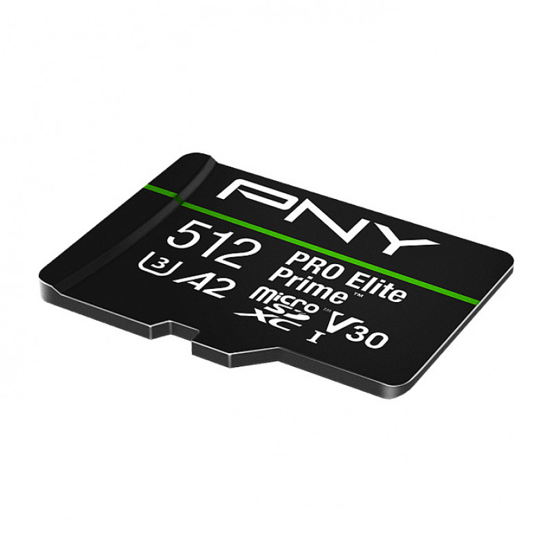 PNY PRO Elite Prime microSDXC atminties kortelė 512 GB, UHS-I, Class 10, U3, V30, P-SDU512V32200PEP-GE