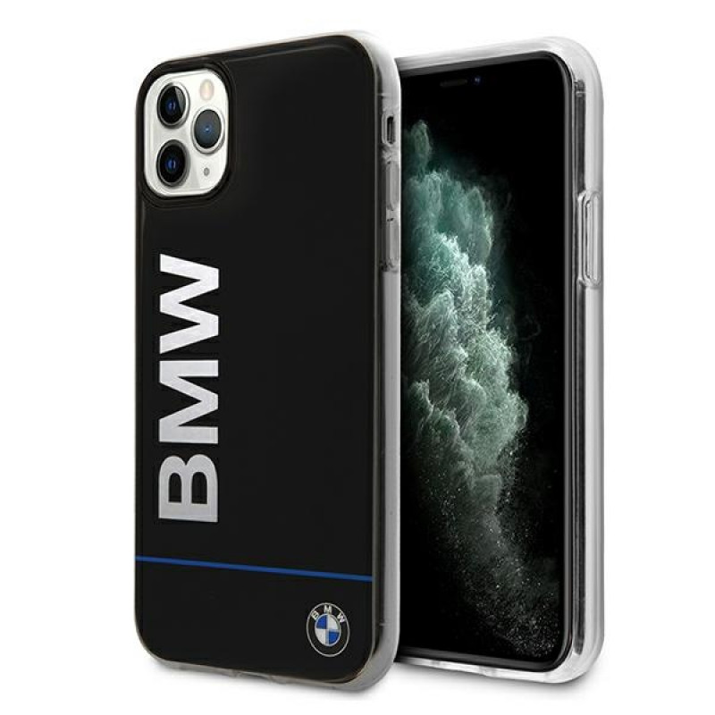 BMW BMHCN58PCUBBK Apple iPhone 11 Pro kietasis dėklas Signature Printed Logo, juodas