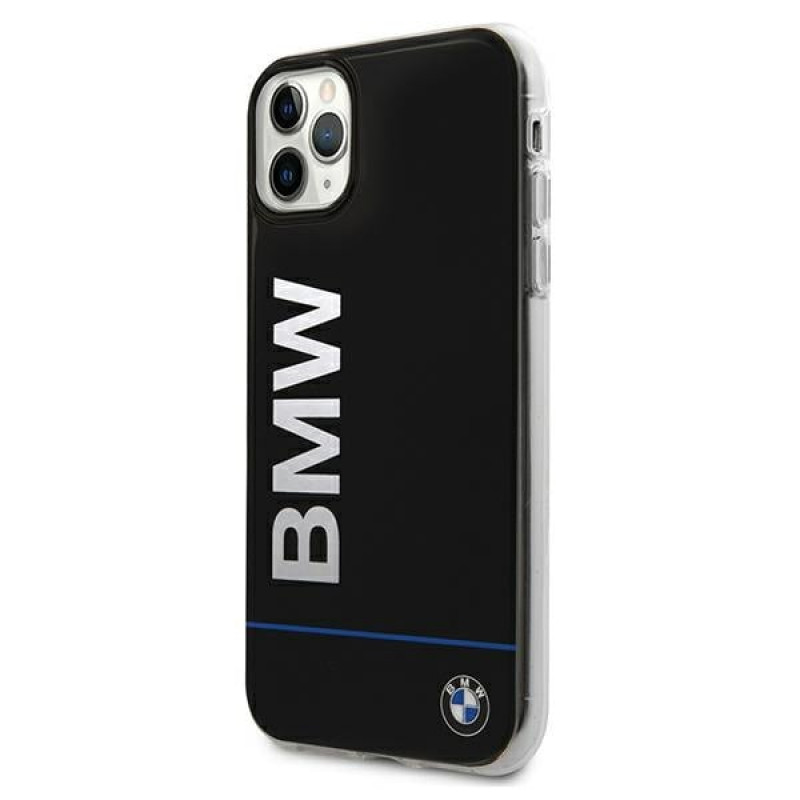 BMW BMHCN65PCUBBK Apple iPhone 11 Pro Max kietasis dėklas Signature Printed Logo, juodas