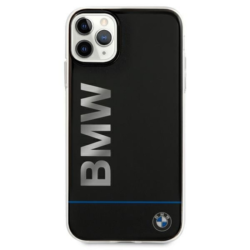 BMW BMHCN65PCUBBK Apple iPhone 11 Pro Max kietasis dėklas Signature Printed Logo, juodas