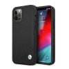 BMW BMHCP12LRCDPK Apple iPhone 12 Pro Max kietasis dėklas Leather Deboss, juodas