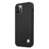 BMW BMHCP12LRCDPK Apple iPhone 12 Pro Max kietasis dėklas Leather Deboss, juodas