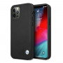 BMW BMHCP12MRCDPK Apple iPhone 12 / 12 Pro kietasis dėklas Leather Deboss, juodas