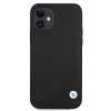 BMW BMHCP12SRCDPK Apple iPhone 12 mini kietasis dėklas Leather Deboss, juodas
