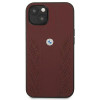 BMW BMHCP13SRSPPR Apple iPhone 13 mini kietasis dėklas Leather Curve Perforate, raudonas