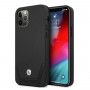 BMW BMHCP12MRSWPK Apple iPhone 12 / 12 Pro kietasis dėklas Leather Perforate, juodas