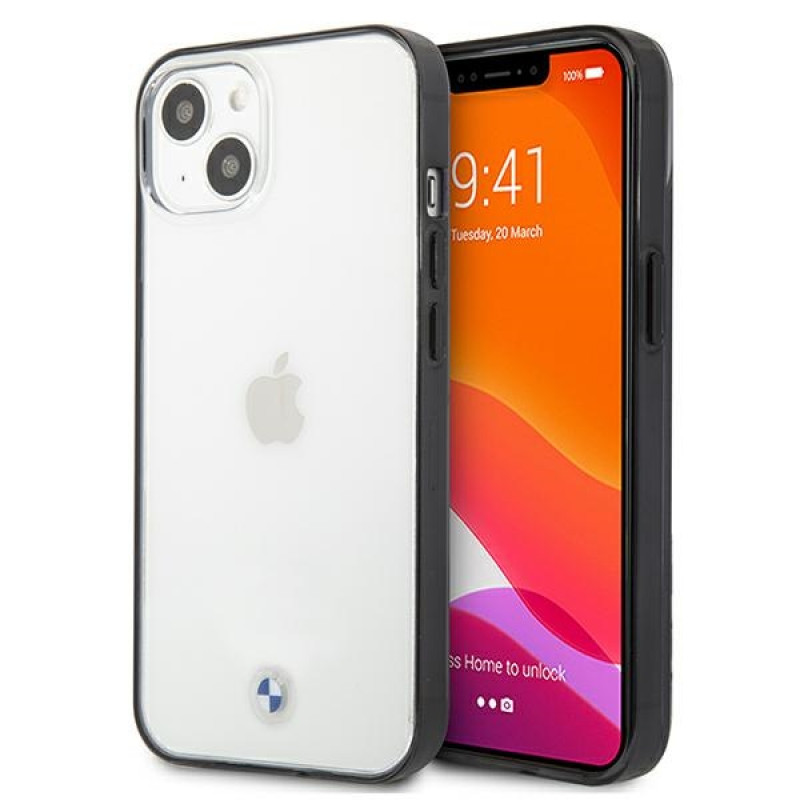 BMW BMHCP13SPCUMRBK Apple iPhone 13 mini kietasis dėklas Signature Collection, permatomas