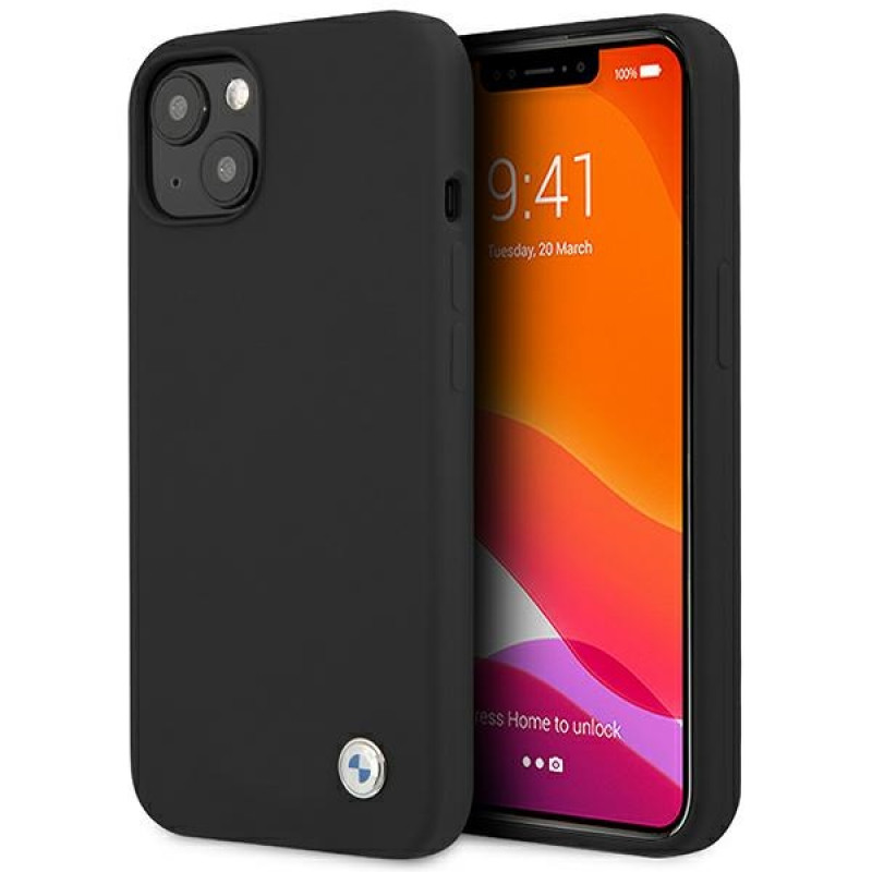 BMW BMHCP13SSILBK Apple iPhone 13 mini dėklas Silicone Signature, juodas