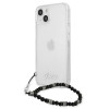 Guess GUHCP13SKPSBK Apple iPhone 13 mini kietasis dėklas Black Pearl, permatomas