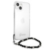 Guess GUHCP13SKPSBK Apple iPhone 13 mini kietasis dėklas Black Pearl, permatomas