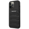 Mercedes-AMG AMHCP14LGSEBK Apple iPhone 14 Pro kietasis dėklas, Leather Debossed Lines, juodas