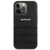 Mercedes-AMG AMHCP14LGSEBK Apple iPhone 14 Pro kietasis dėklas, Leather Debossed Lines, juodas