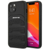 Mercedes-AMG AMHCP14MGSEBK Apple iPhone 14 Plus / 15 Plus kietasis dėklas, Leather Debossed Lines, juodas
