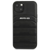 Mercedes-AMG AMHCP14MGSEBK Apple iPhone 14 Plus / 15 Plus kietasis dėklas, Leather Debossed Lines, juodas