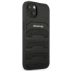 Mercedes-AMG AMHCP14MGSEBK Apple iPhone 14 Plus / 15 Plus kietasis dėklas, Leather Debossed Lines, juodas