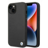 BMW BMHMP14SSLLBK Apple iPhone 14 kietasis dėklas, Signature Logo Imprint MagSafe, juodas