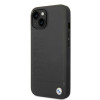 BMW BMHMP14SSLLBK Apple iPhone 14 kietasis dėklas, Signature Logo Imprint MagSafe, juodas