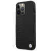 BMW BMHMP14LSLLBK Apple iPhone 14 Pro kietasis dėklas, Signature Logo Imprint MagSafe, juodas