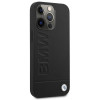 BMW BMHMP14LSLLBK Apple iPhone 14 Pro kietasis dėklas, Signature Logo Imprint MagSafe, juodas